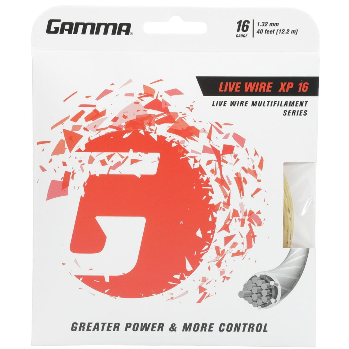 GLWX Gamma Live Wire XP 16g Tennis String (Set)