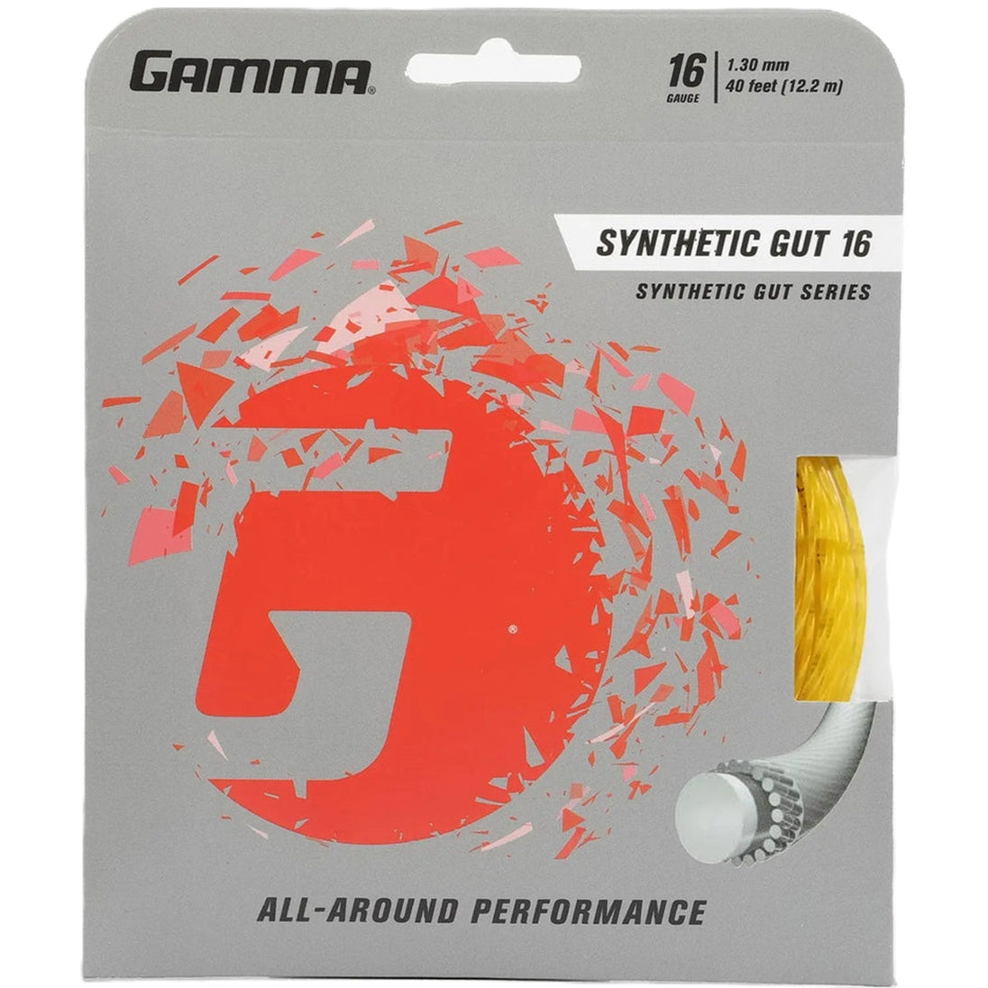 Gamma Synthetic Gut 16g Gold Tennis String (Set)