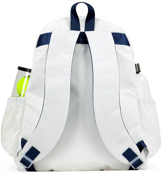 GTBP285 Ame & Lulu Game On Tennis Backpack (White/Navy/Green)