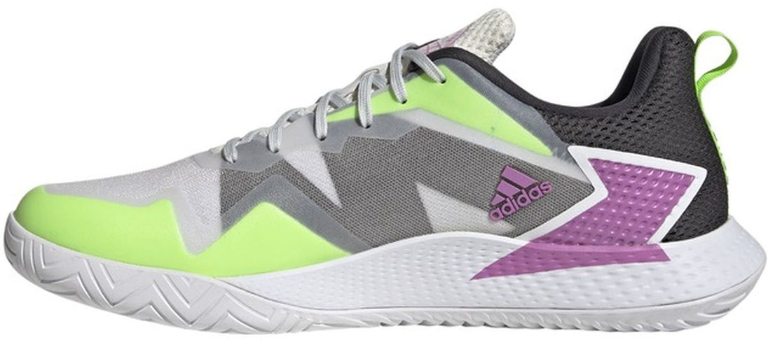 GV9519 Adidas Men's Defiant Speed Tennis Shoes (Crystal White/Silver Metallic/Carbon)