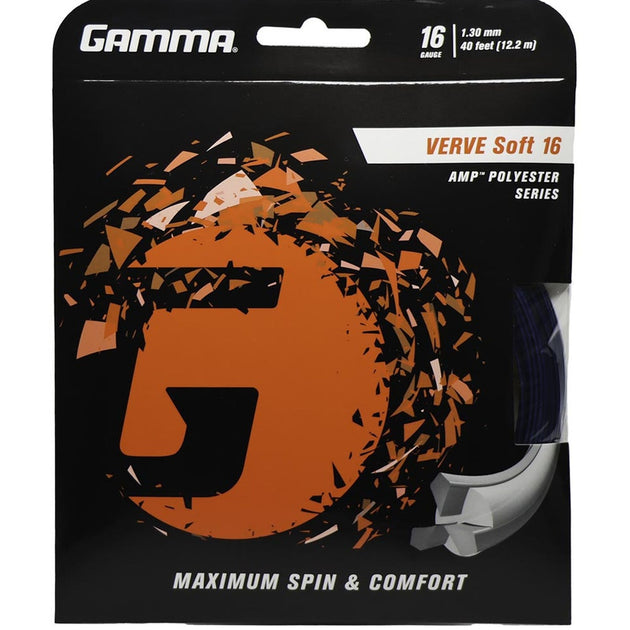 Gamma AMP Verve Soft 16g Blue and Black Tennis String (Set)