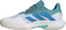 GY4002 Adidas Men's CourtJam Control Tennis Shoes (Mint Ton/Pulse Blue/White)