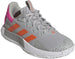 GY7002 Adidas Women's SoleMatch Control Tennis Shoes (Grey Two/Solar Orange/Team Shock Pink)