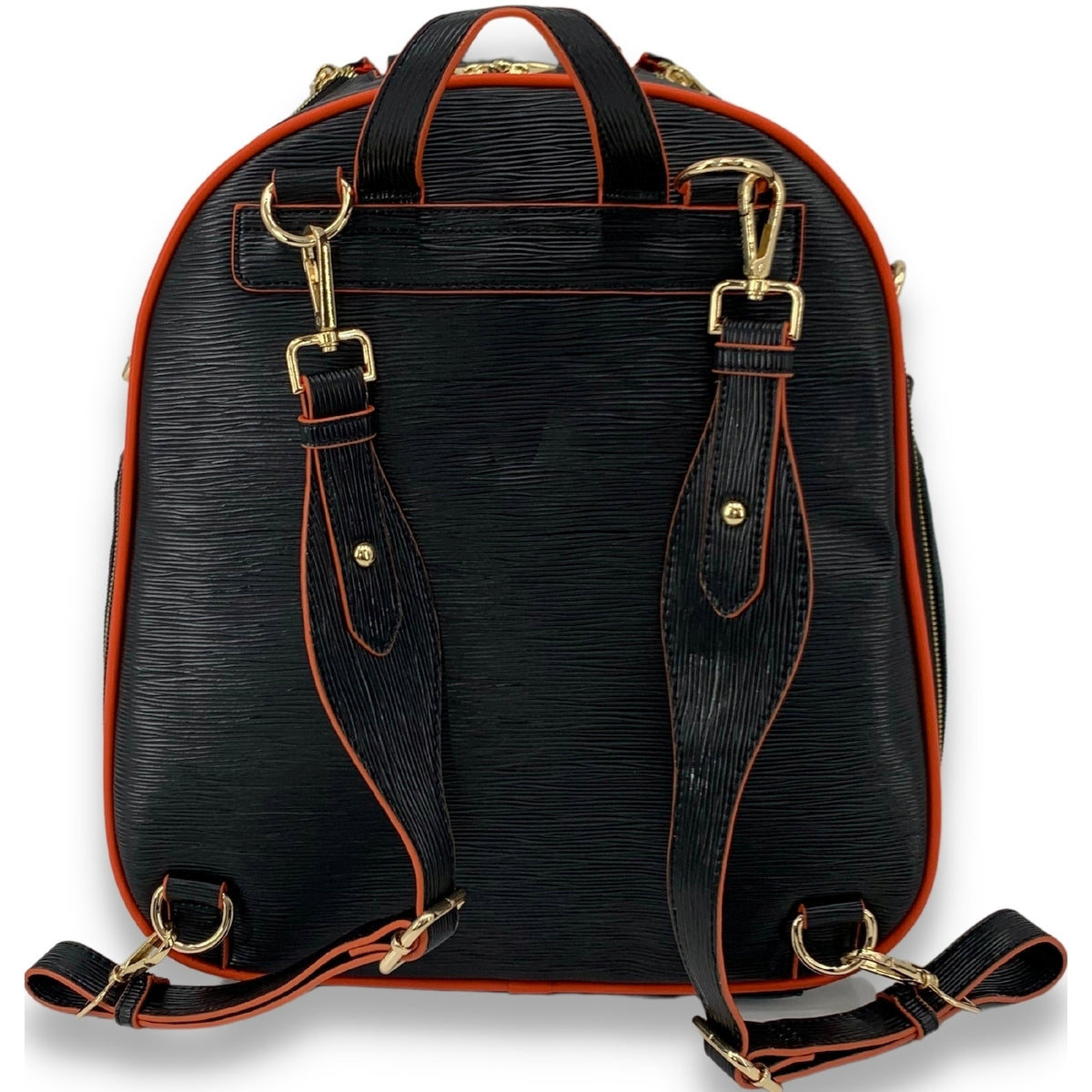 HABPBLK NiceAces Women's HANA 2-Racquet Handmade Vegan Tennis Backpack (Black)