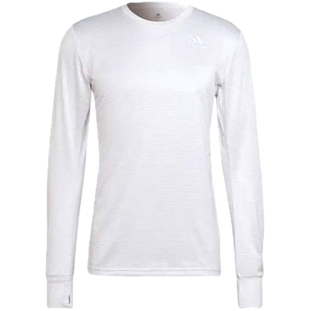 HB7456 Adidas Men's Own The Run Long Sleeve Tennis Training Tee (White)