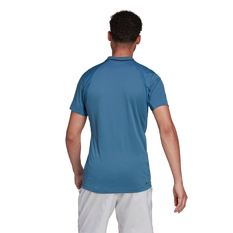 HB9137 Adidas Men's Freelift Primeblue Tennis Polo (Blue)