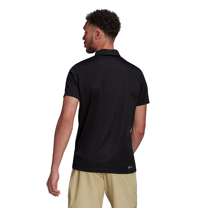 HC2716 Adidas Men's Heat.RDY Tennis Polo (Black)