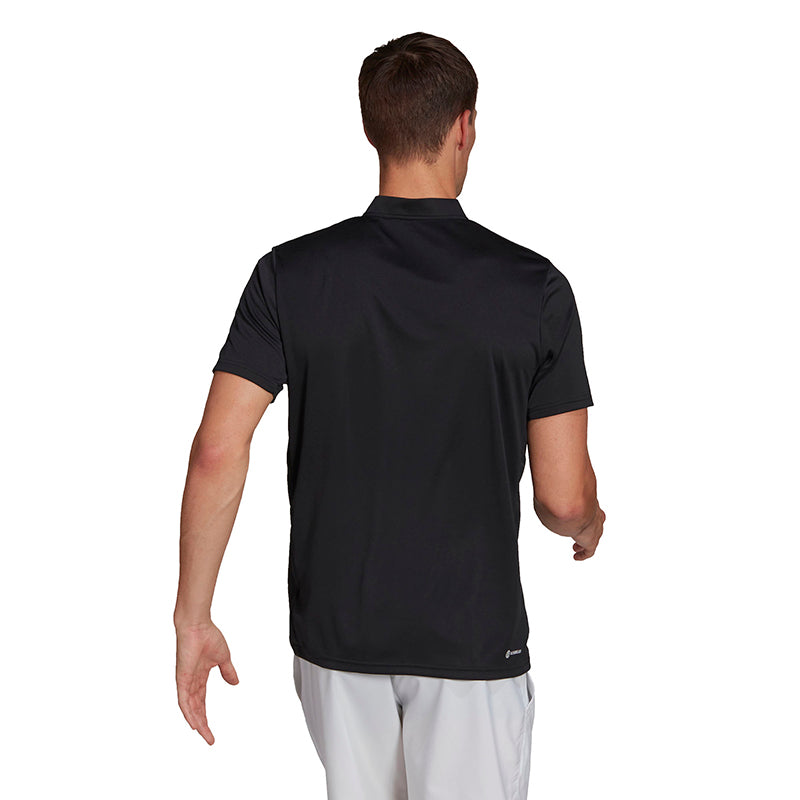 HF1813 Adidas Men's Club Henley Tennis Polo (Black)
