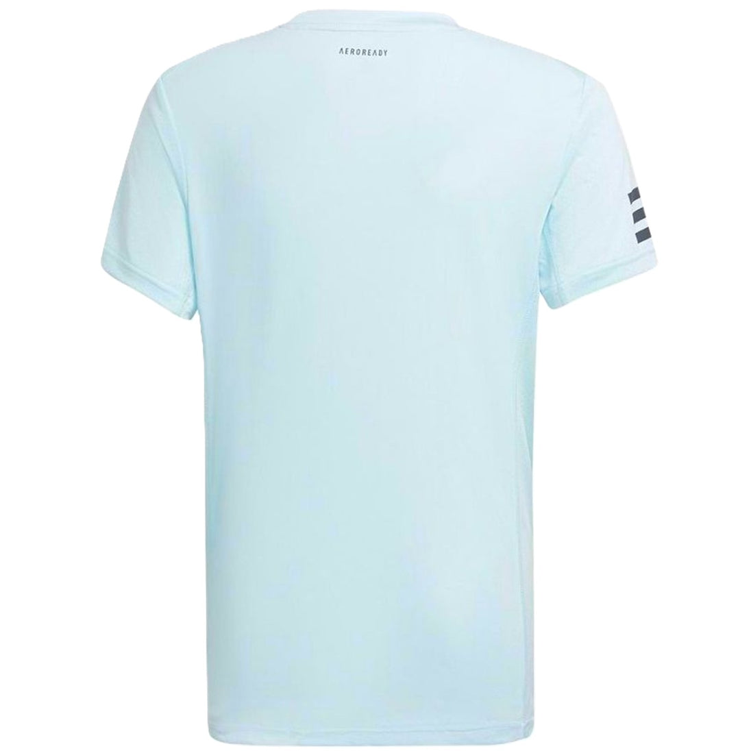HN6295 Adidas Boys Club 3 Stripe Tennis Tee (Light Blue)