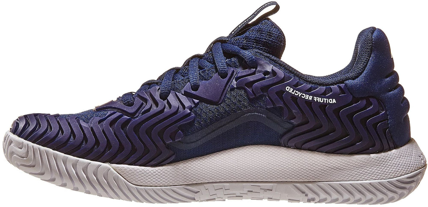 HQ8440 Adidas Men's SoleMatch Control Tennis Shoes (Team Navy Blue/Matte Silver/Cloud White)