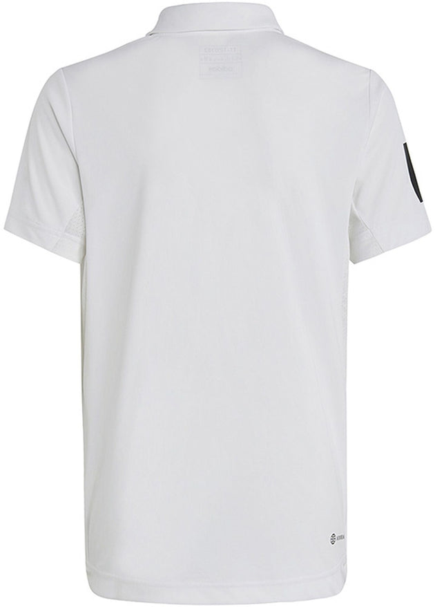 HR4220 Adidas Boys Club 3-Stripes Tennis Polo (White)