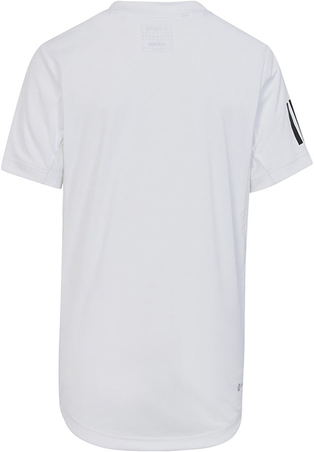 HR4287 Adidas Boys Club 3-Stripe Tennis Tee (White)