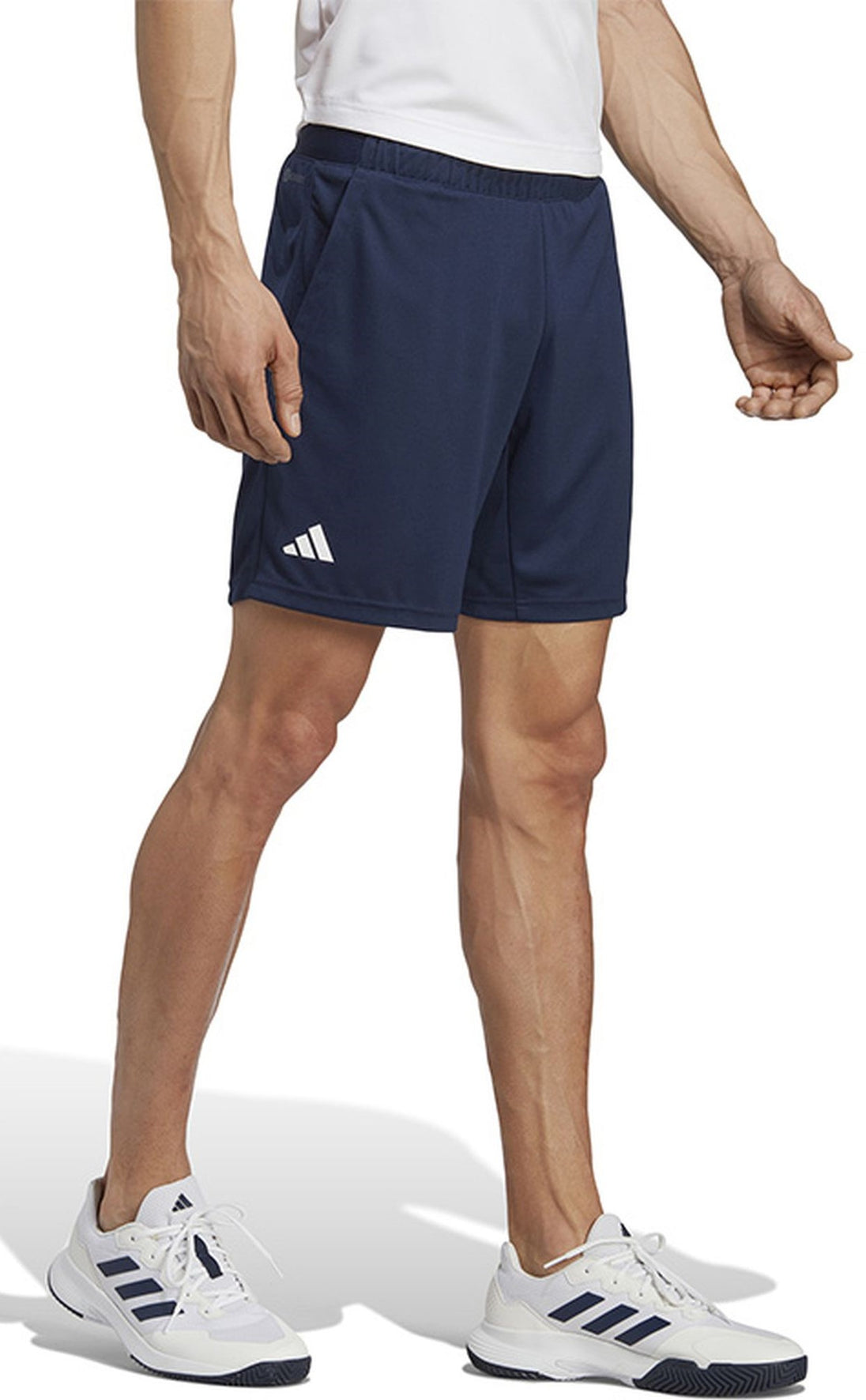 HS3235-7 Adidas Men's Heat.RDY Stretch Knit Tennis Shorts 7 Inch (Navy)