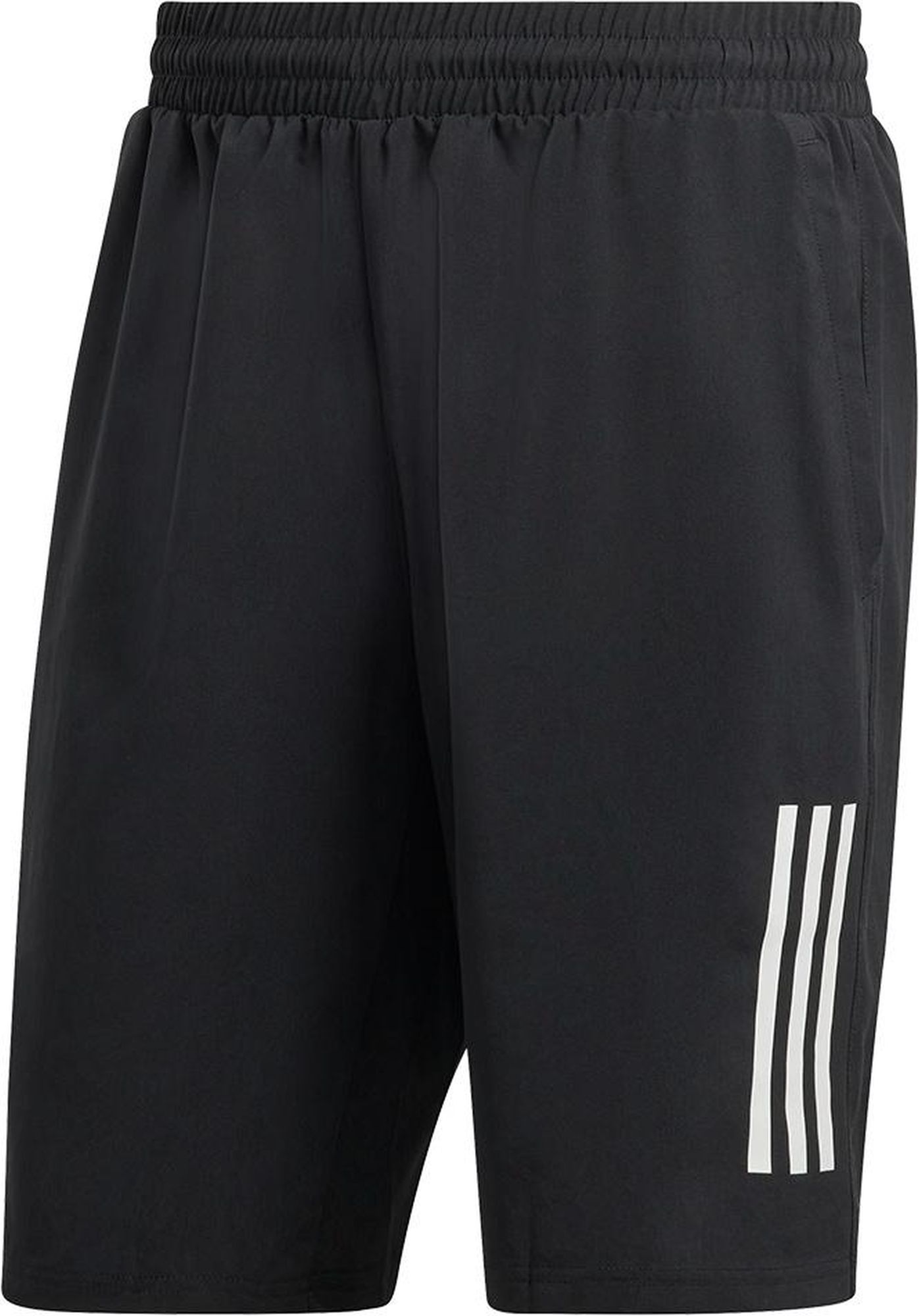 HS3253-9 Adidas Men’s Club 3 Stripe Tennis Shorts 9 Inch (Black)