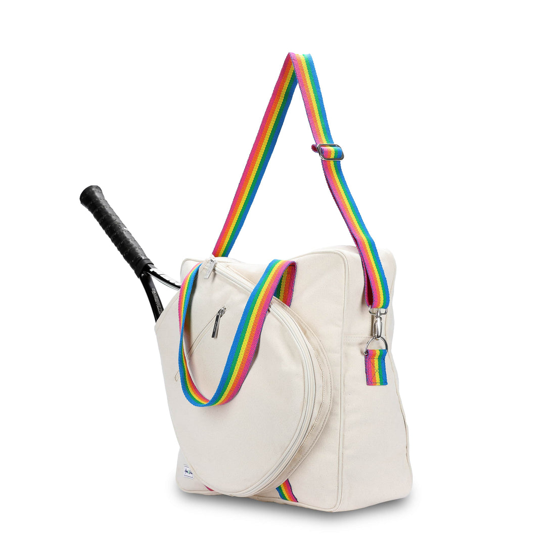 Ame & Lulu Hamptons Tennis Tour Bag (Rainbow Stripe) back