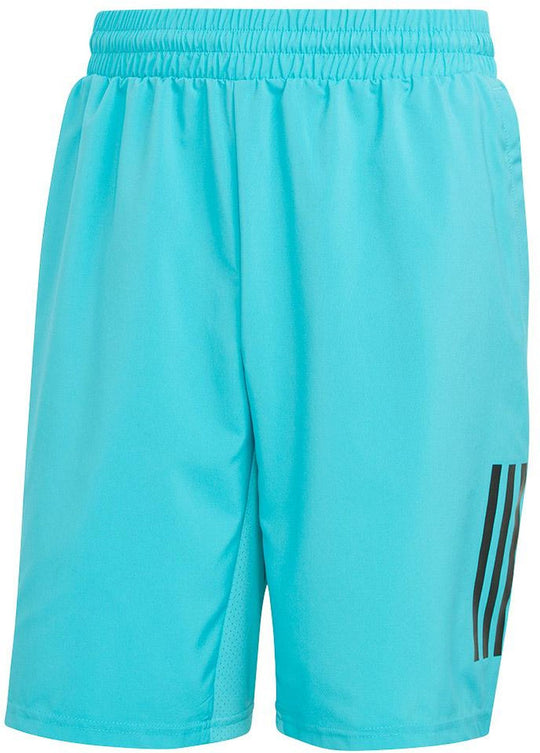 IA9573 Adidas Men’s Club 3 Stripe Tennis Shorts 7 Inch (Lucid Cyan)