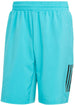 IA9573 Adidas Men’s Club 3 Stripe Tennis Shorts 7 Inch (Lucid Cyan)