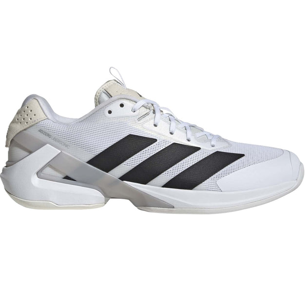 IE1376 Adidas Men's Adizero Ubersonic 5 Tennis Shoes (Cloud White/Core Black/Silver Metallic)