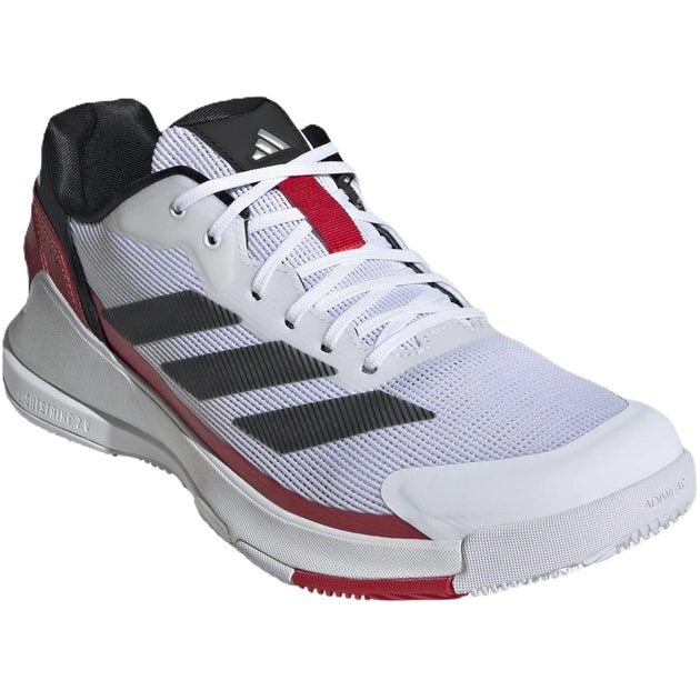 IE3924 Adidas Men's CrazyQuick Padel Shoes (Cloud White/Core Black/Lucid Red)