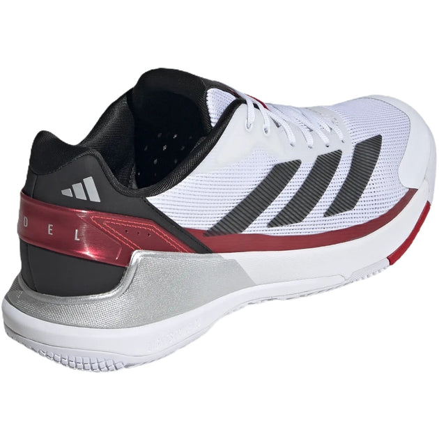 IE3924 Adidas Men's CrazyQuick Padel Shoes (Cloud White/Core Black/Lucid Red)