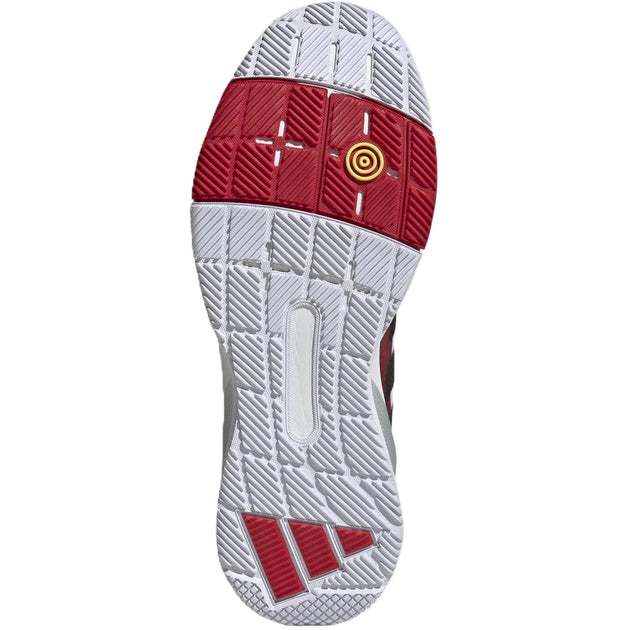 IE3924 Adidas Men's CrazyQuick Padel Shoes (Cloud White/Core Black/Lucid Red)