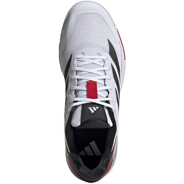 IE3924 Adidas Men's CrazyQuick Padel Shoes (Cloud White/Core Black/Lucid Red)