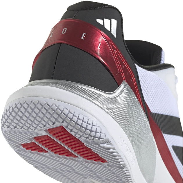 IE3924 Adidas Men's CrazyQuick Padel Shoes (Cloud White/Core Black/Lucid Red)