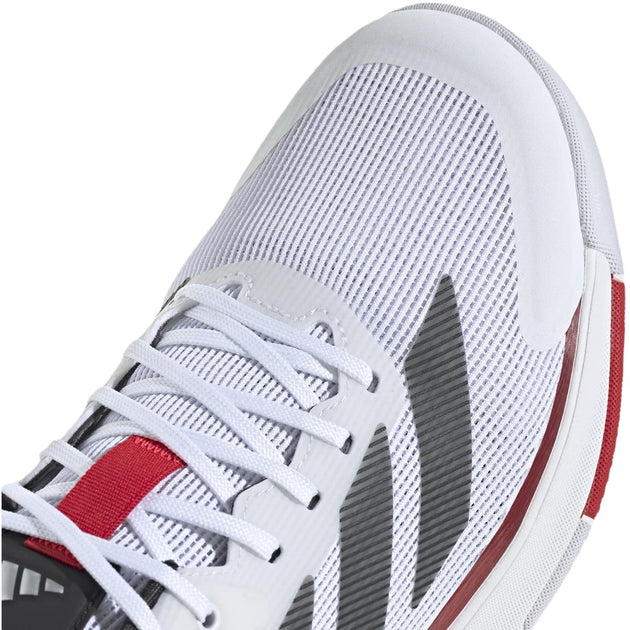 IE3924 Adidas Men's CrazyQuick Padel Shoes (Cloud White/Core Black/Lucid Red)