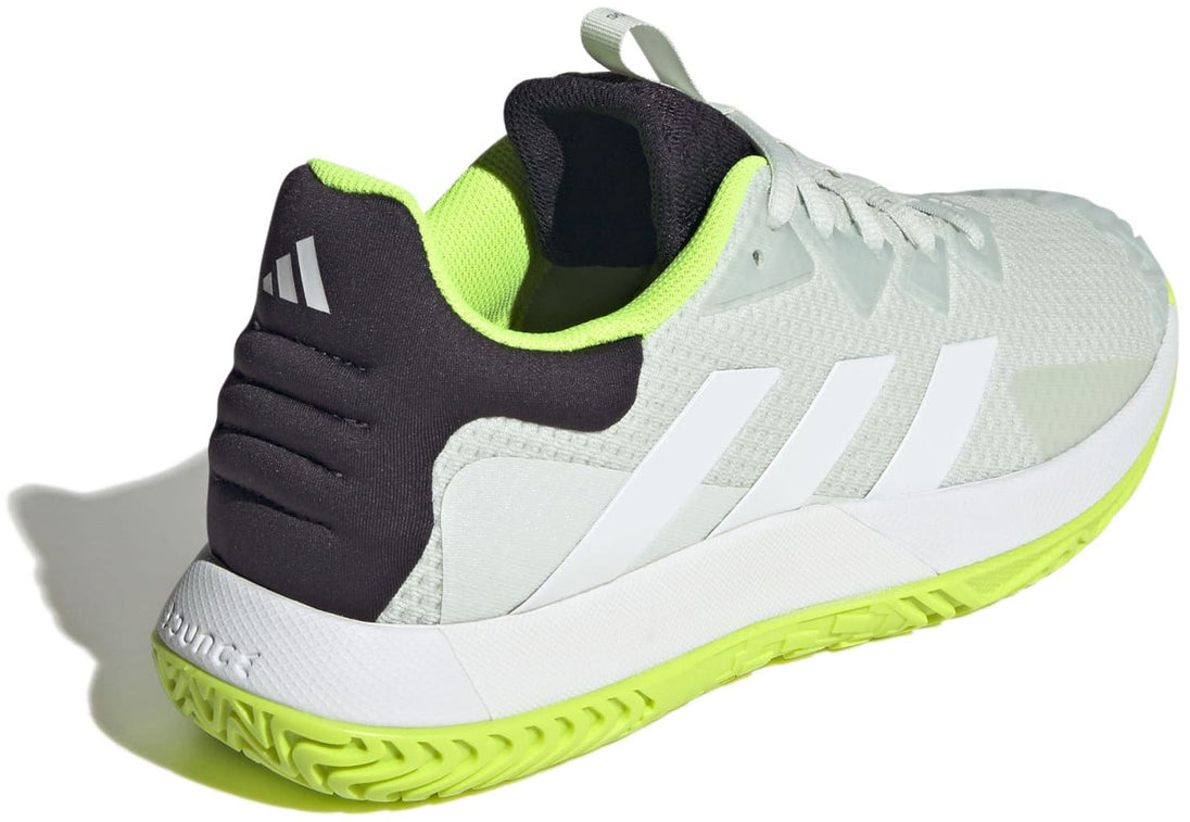 IF0438 Adidas Men's Solematch Control Tennis Shoes (Crystal Jade/White/Lucid Lemon)