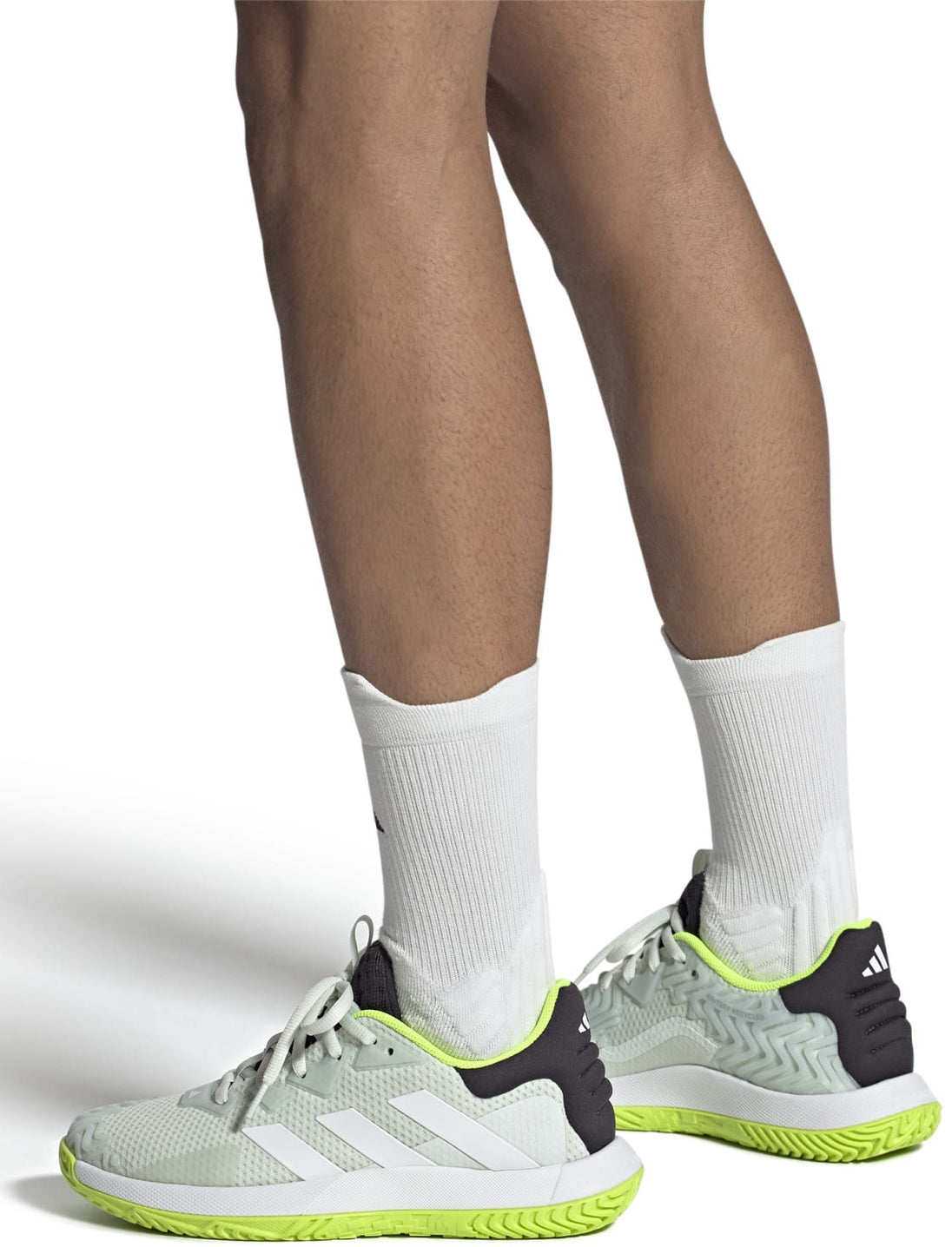 IF0438 Adidas Men's Solematch Control Tennis Shoes (Crystal Jade/White/Lucid Lemon)