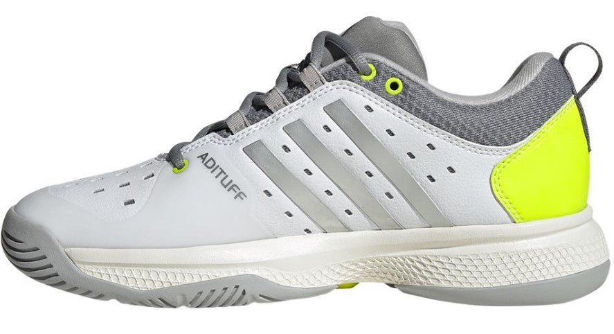 IG8959 Adidas Women’s Court Pickleball Shoes (Cloud White/Silver Metallic/Lucid Lemon)