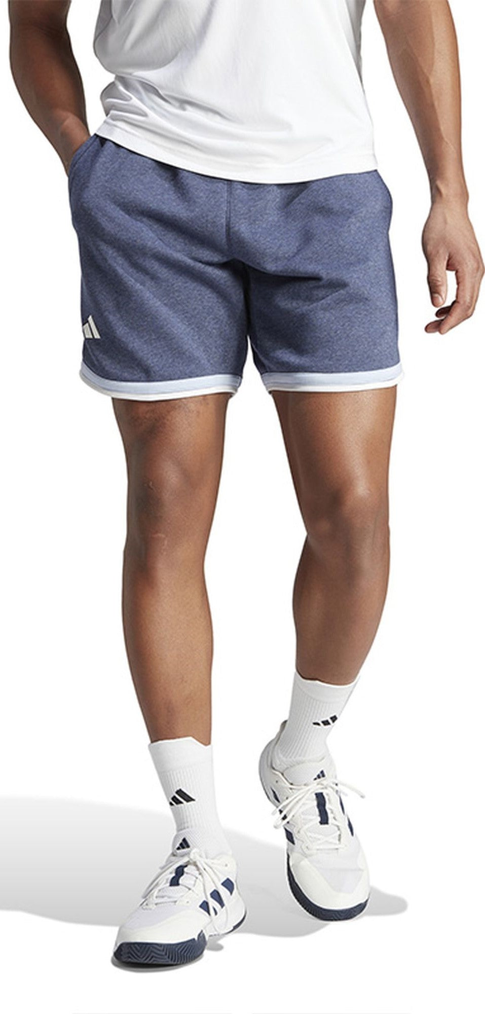IJ4858 Adidas Men’s Clubhouse Premium Classic Tennis Shorts (Indigo)