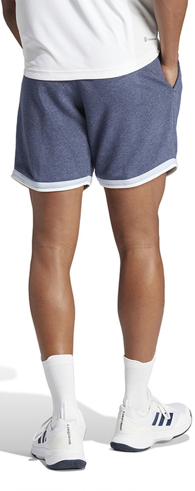 IJ4858 Adidas Men’s Clubhouse Premium Classic Tennis Shorts (Indigo)