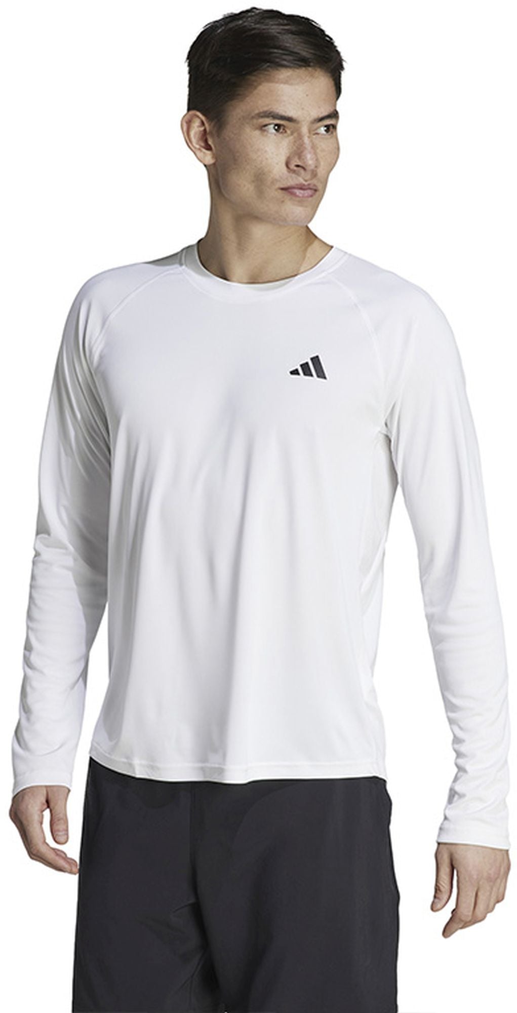 IJ4907 Adidas Men's Club Long Sleeve Tennis Tee (White)