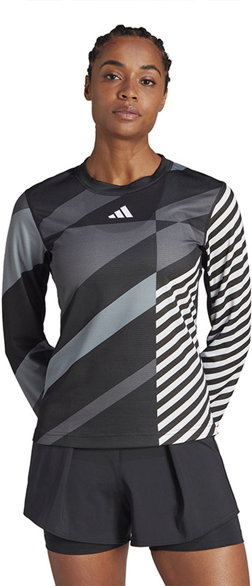 IL9592 Adidas Women's NYC Pro 3/4 Sleeve Tennis Tee