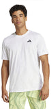 IP1883 Adidas Men's Club Graphic Tennis Tee (White/Grey One)