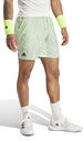 IP1934 Adidas Men's Heat.RDY Pro Printed Ergo Tennis Shorts 7 Inch (Semi Green Spark/Silver Green)