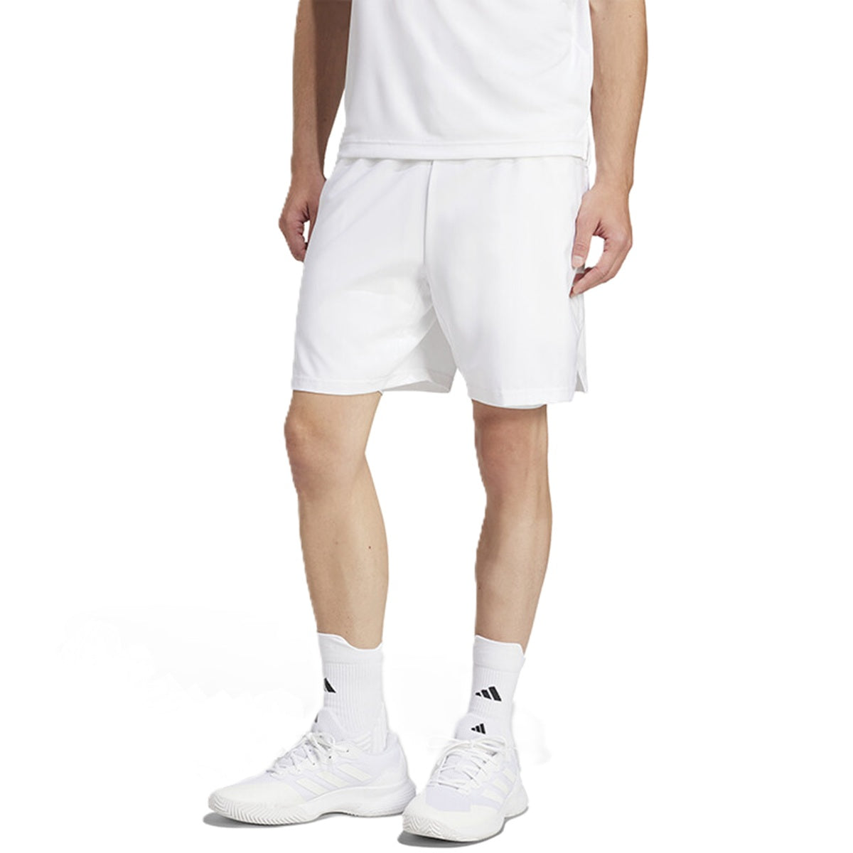 JF8430 Adidas Men's Club 2 In 1 Tennis Shorts (White)