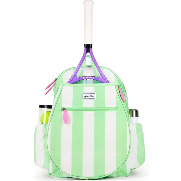JLTBP343_Ame_Lulu_Junior_Love_Tennis_Backpack_Mint_Cabana_Stripes