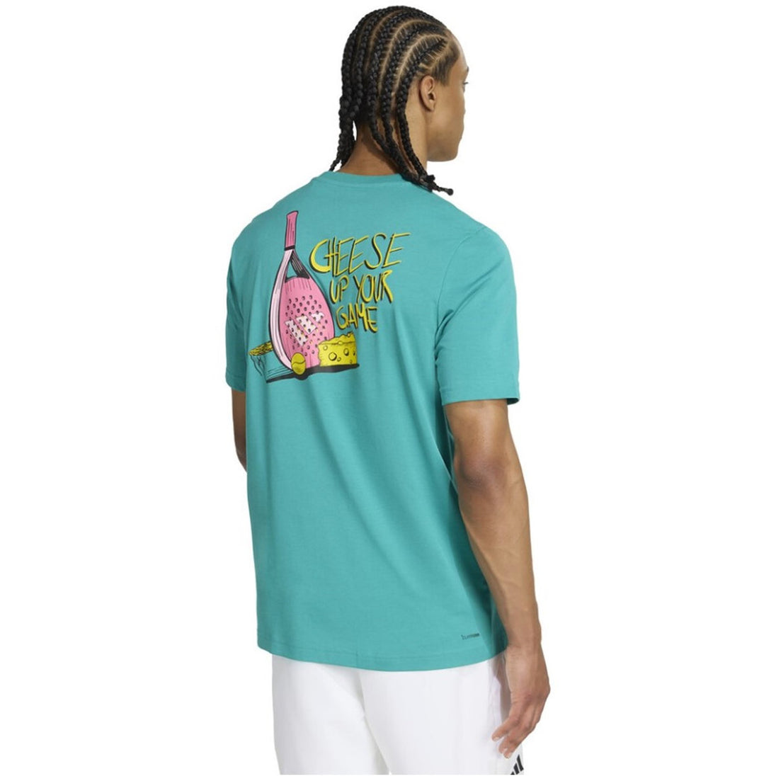 JM8959 adidas Padel Graphic Tee - Men's (Pure Teal)