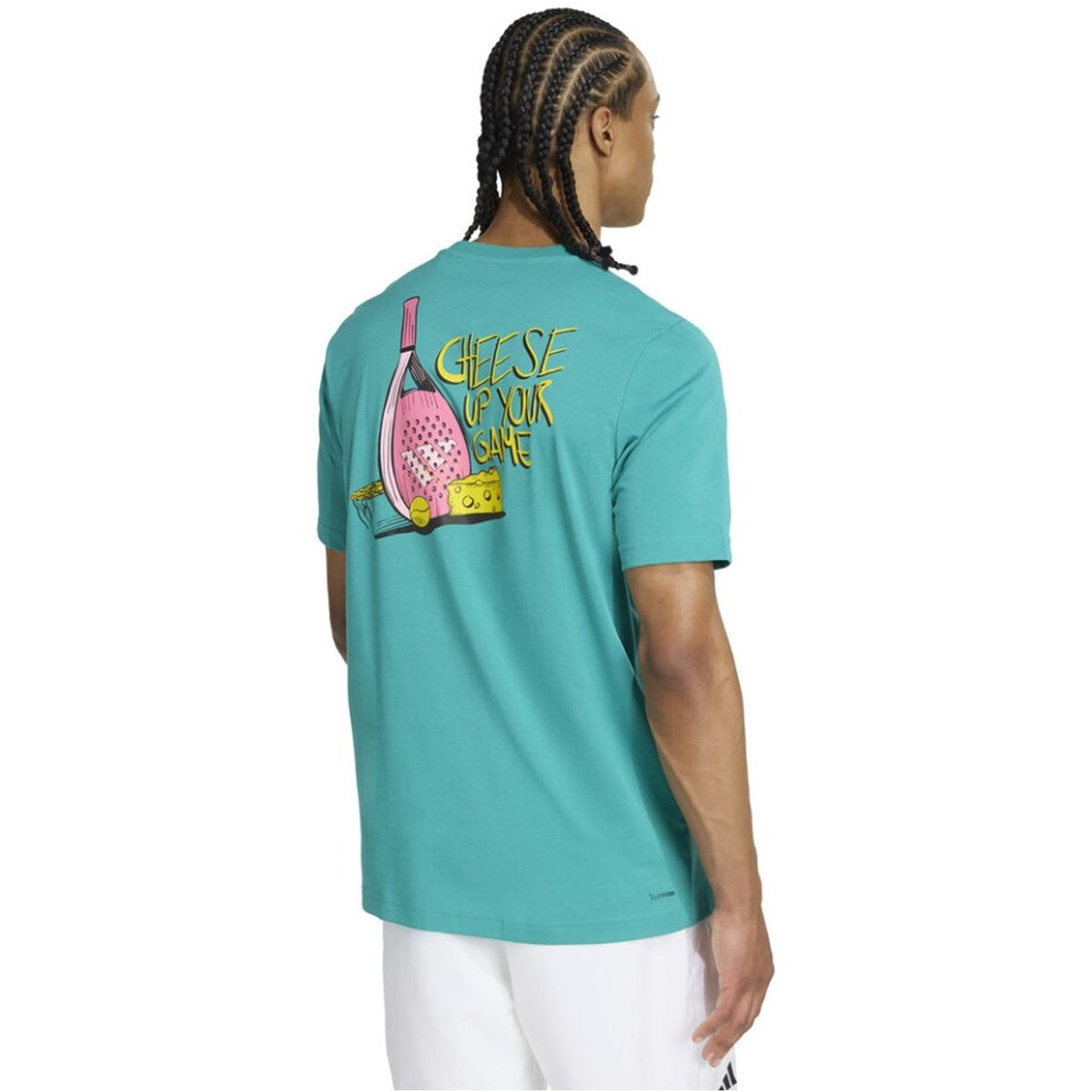 JM8959 adidas Padel Graphic Tee - Men's (Pure Teal)