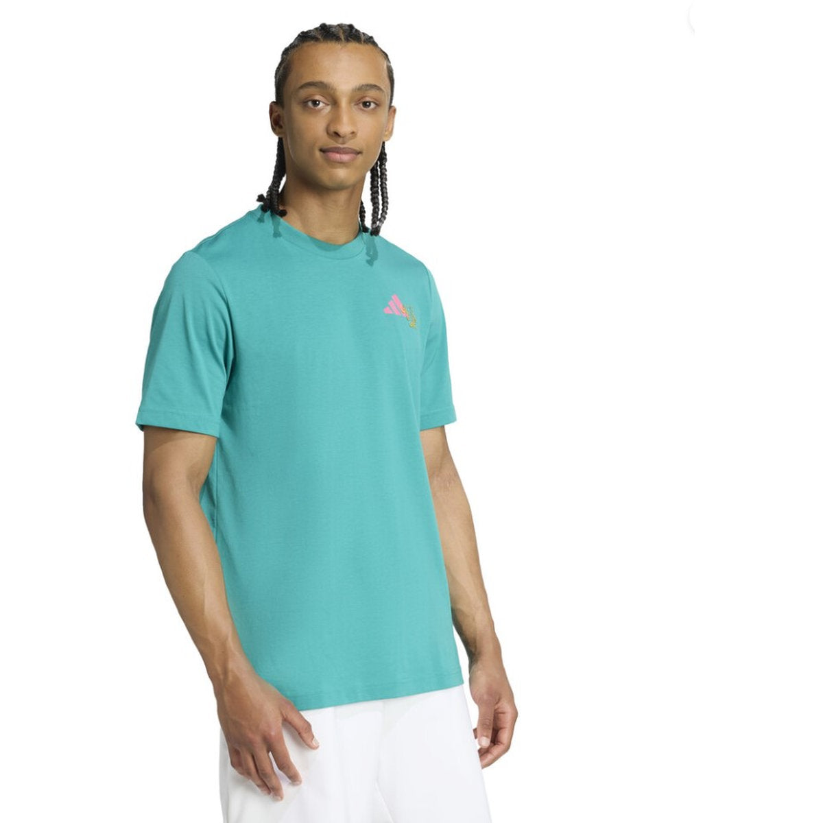 JM8959 adidas Padel Graphic Tee - Men's (Pure Teal)