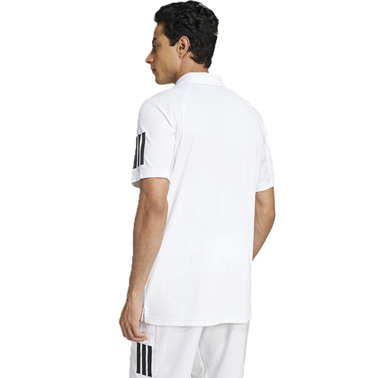 JP0418-WH Adidas Men's Club 3 Stripes Polo Shirt (White)