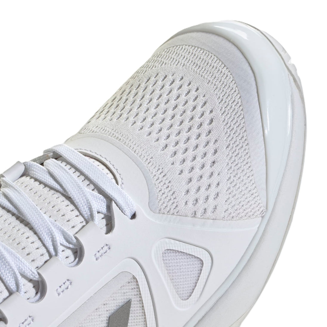 JP7060 Adidas Women's Stella Court Tennis Shoes (White/Silver Metal/Lucid Red)