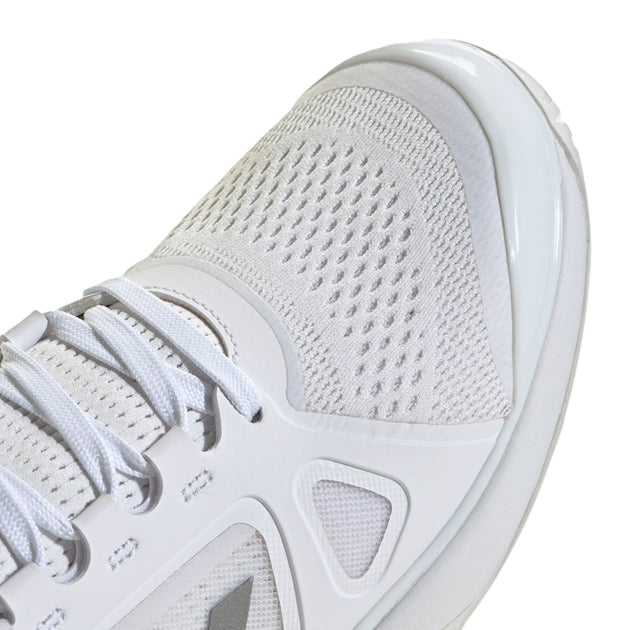JP7060 Adidas Women's Stella Court Tennis Shoes (White/Silver Metal/Lucid Red)