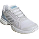 JP7061 Adidas Women's Stella McCartney Court Tennis Shoes (White/Silver Metallic/Wonder Blue)