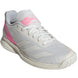 JQ0696 Adidas Women’s Courtflash Pickleball Shoes (White/Silver Metallic/Lucid Pink)