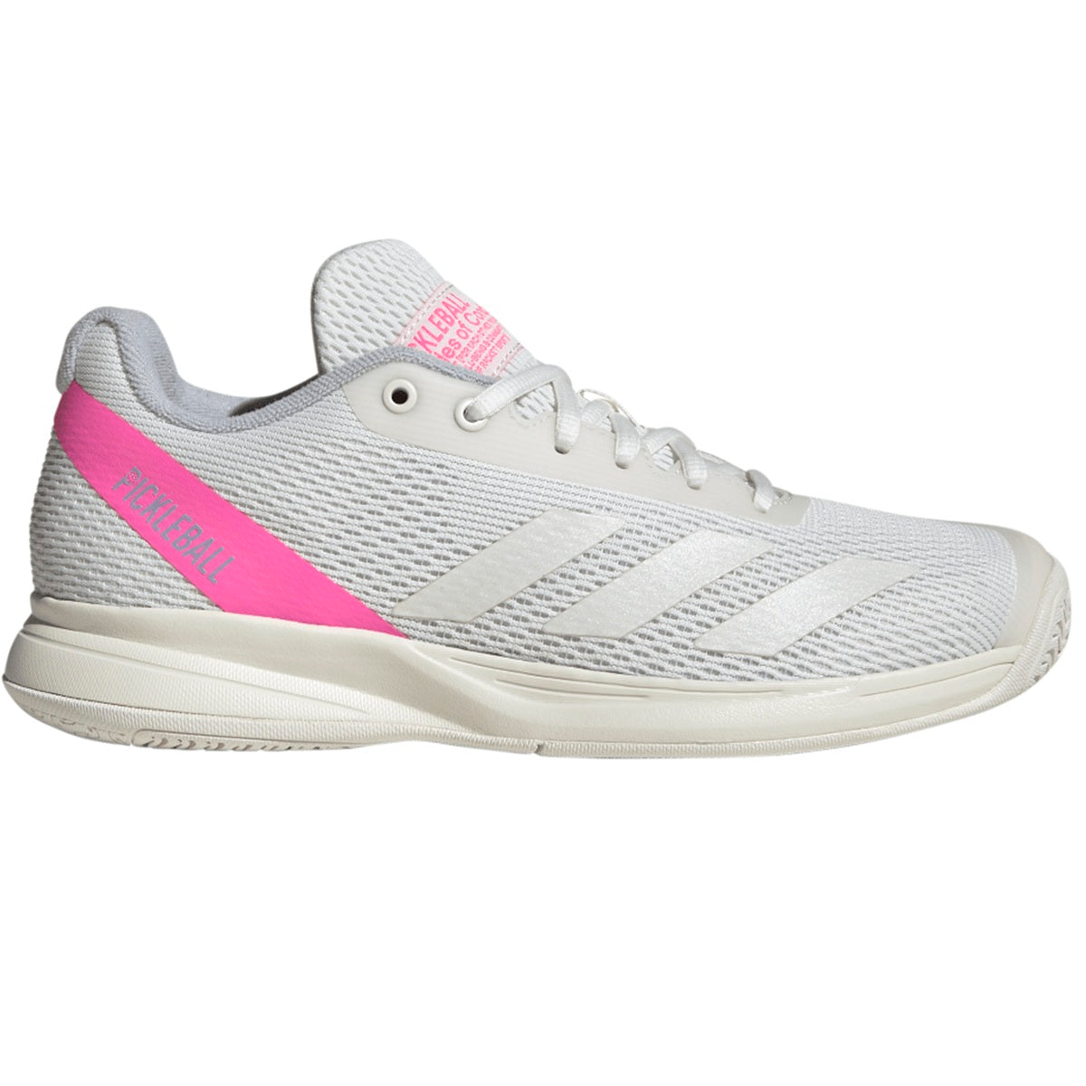 Adidas Women's Courtflash Pickleball Shoes (White/Silver Metallic/Luci