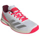 JQ3241 Adidas Men’s Courtflash Pickleball Shoes (White/Silver Metallic/Lucid Red)