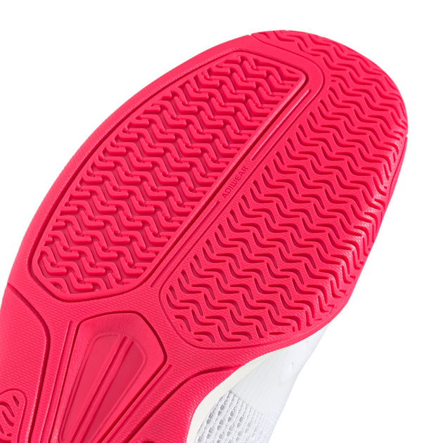 JQ3241 Adidas Men’s Courtflash Pickleball Shoes (White/Silver Metallic/Lucid Red)